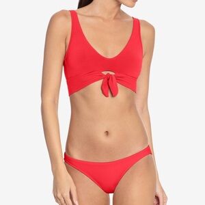 Robin Piconne AVA KNOT BIKINI TOP Red Size Medium